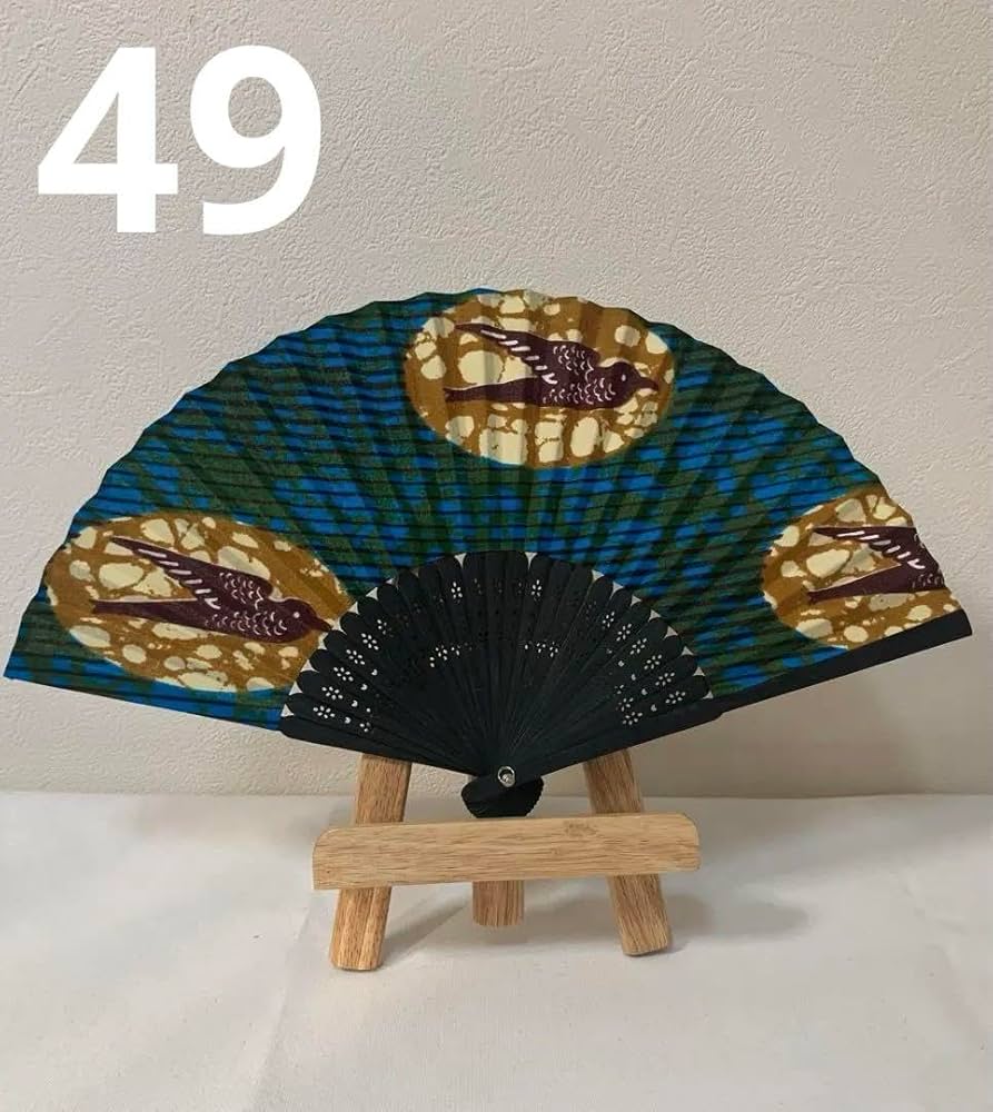 アフリカ　布地　扇子 Amazon.co.jp: アフリカ布の扇子 53 : ファッション
